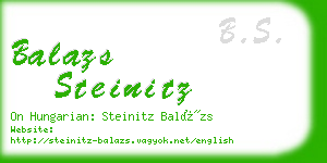 balazs steinitz business card